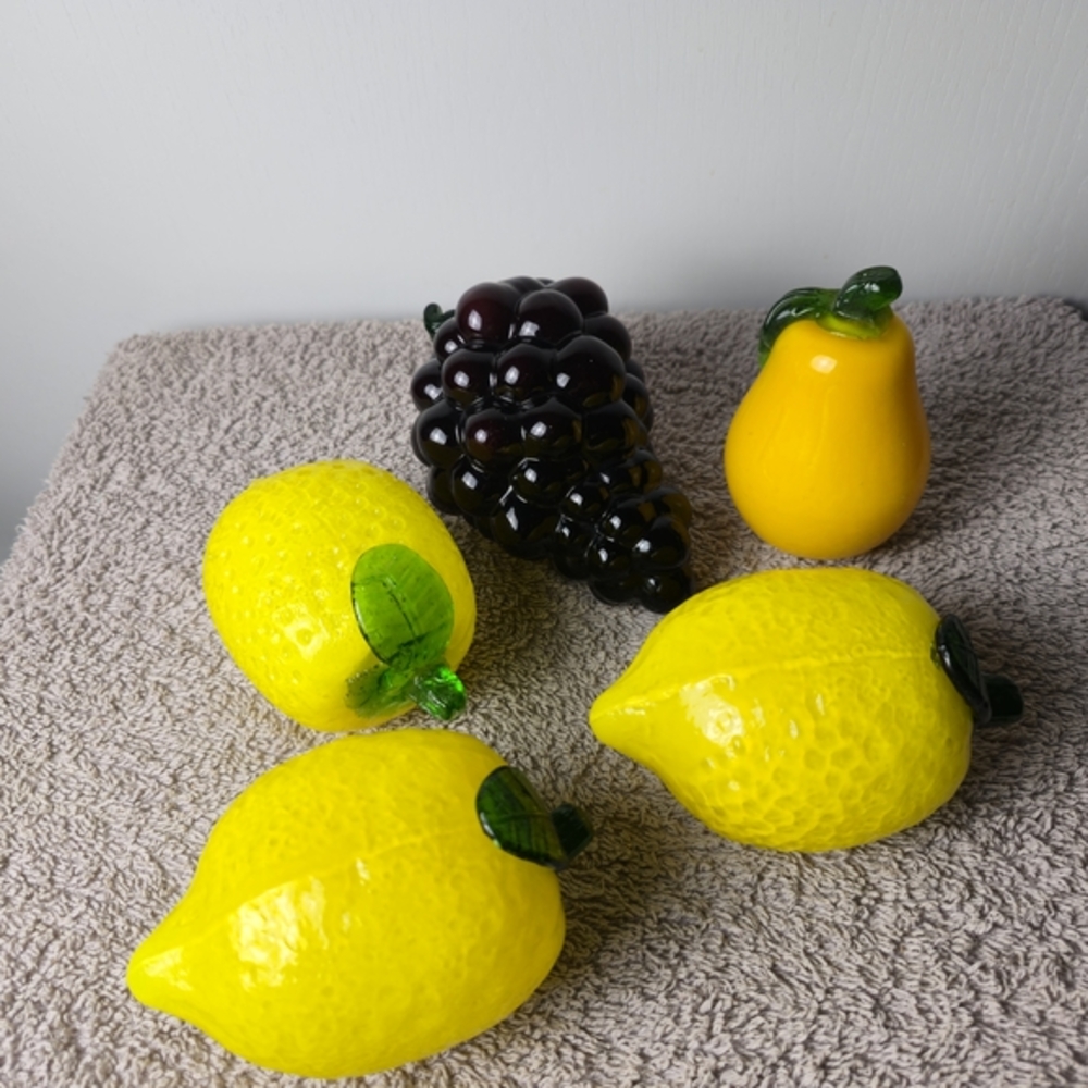 Colorful Glass Fruit Decor